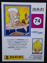 Charger l&#39;image dans la galerie, Carte Dragon Ball z Combat Cards Part 1 n°74 Panini guerreros freezer dbz cardamehdz