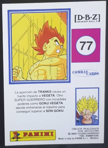 Carte Dragon Ball z Combat Cards Part 1 n°77 Panini vegeta dbz cardamehdz