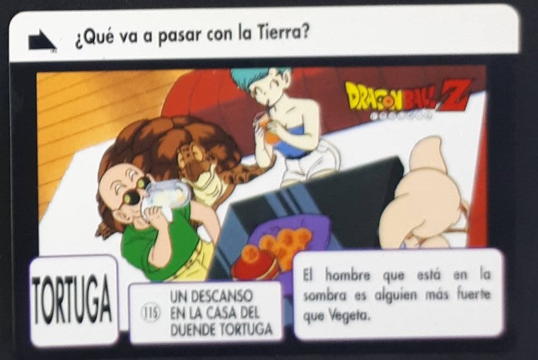 Carte dragon ball z Carddass espagnol Part 3 n°115 (1993) bandai bulma oolong muten roshi dbz 