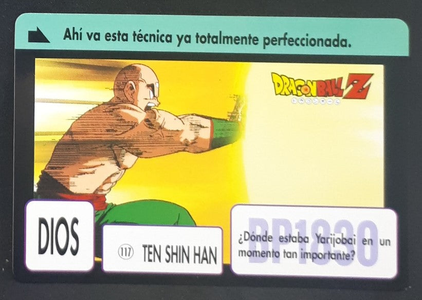 Carte dragon ball z Carddass espagnol Part 3 n°117 bandai tenshinhan dbz