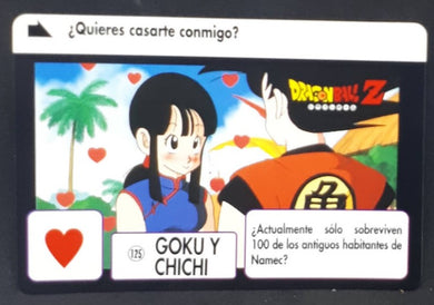 Carte dragon ball z Carddass espagnol Part 3 n°125 (1993) bandai songoku chichi dbz 
