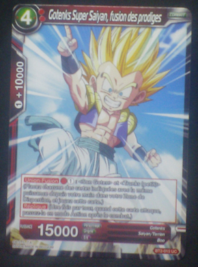 carte Dragon Ball Super Card Game Fr Part 2 BT2-015UC Gotenks Super Saiyan, fusion des prodiges bandai 2018