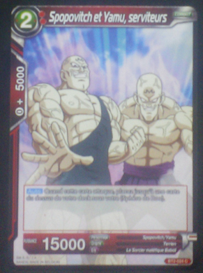 carte Dragon Ball Super Card Game Fr Part 2 BT2-024C Spopovitch et Yamu, serviteurs bandai 2018