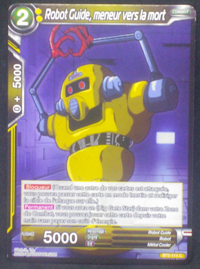 carte Dragon Ball Super Card Game Fr Part 2 BT2-114C Robot Guide, meneur vers la mort bandai 2018