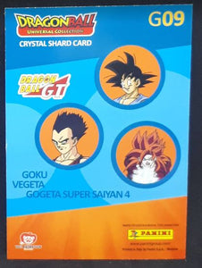 Trading card panini part 2 Dragon Ball Universal Collection n° G09 (2021) songoku vegeta gogeta dbz cardamehdz