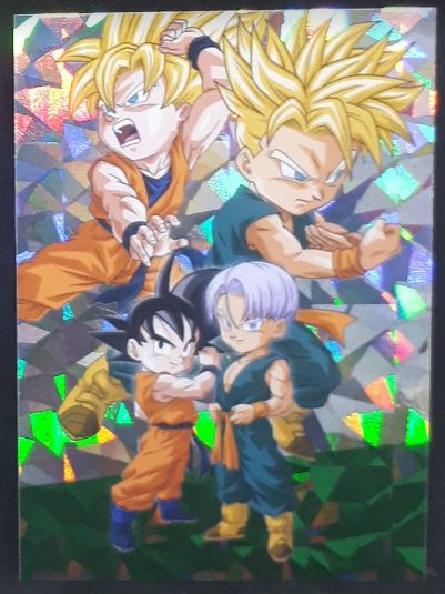 Trading card panini part 2 Dragon Ball Universal Collection n° S02 (2021) prisme songoten et trunks dbz