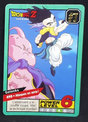 carte Carddass Le Grand Combat Part 2 n°490 (1996) bandai gotenks vs boubou