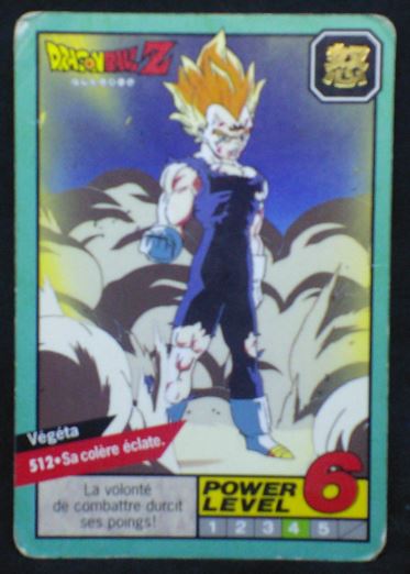 carte Carddass Le Grand Combat Part 2 n°512 (1996) bandai vegeta dbz cardamehdz