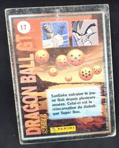 carte Dragon Ball GT Cards Part 1 n°17 (1999) panini songoku vs oub dbgt 