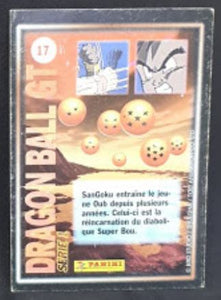 carte Dragon Ball GT Cards Part 1 n°17 (1999) panini songoku vs oub dbgt cardamehdz