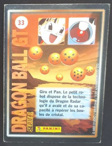 carte Dragon Ball GT Cards Part 1 n°33 (1999) trunks guigui pan dbgt cardamehdz
