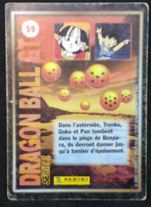 carte Dragon Ball GT Cards Part 1 n°59 (1999) panini songoku trunks pan dbgt cardamehdz