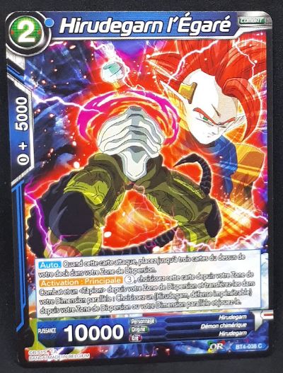 carte Dragon Ball Super Card Game FR Colossal Warfare BT4-038 C (2018) bandai hirudegarn l egare dbscg 