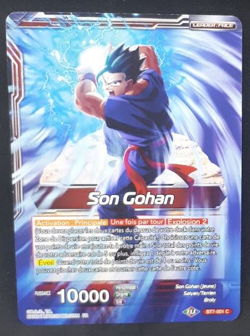 carte Dragon Ball Super Card Game Fr Assault of the Saiyans BT7-001 C (2019) bandai songoten et songohan liens fraternels dbscg 