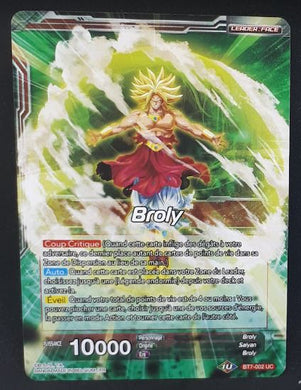 carte Dragon Ball Super Card Game Fr Assault of the Saiyans BT7-002 UC (2019) bandai broly cauchemar récurrent dbscg