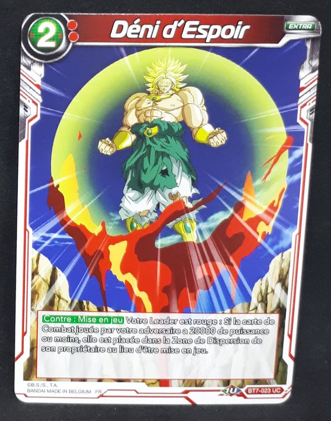 carte Dragon Ball Super Card Game Fr Assault of the Saiyans BT7-023 UC (2019) bandai déni d'espoir broly dbscg