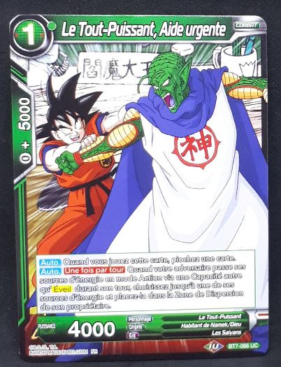 carte Dragon Ball Super Card Game Fr Assault of the Saiyans BT7-066 UC (2019) bandai le tout puissant aide urgente dbscg 