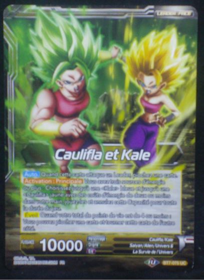 carte Dragon Ball Super Card Game Fr Assault of the Saiyans BT7-075 UC (2019) bandai Caulifla et Kale dbscg cardamehdz