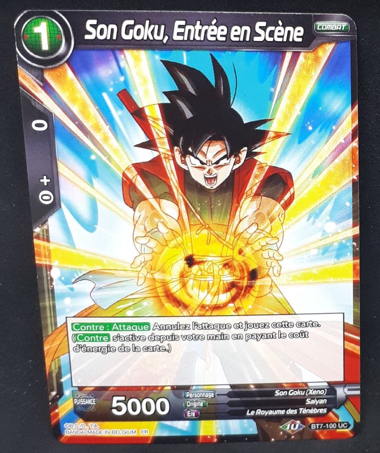 carte Dragon Ball Super Card Game Fr Assault of the Saiyans BT7-100 UC (2019) bandai son goku entrée en scène dbscg cardamehdz 