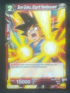 carte Dragon Ball Super Card Game Fr Colossal Warfare BT4-005 C (2018) Son Goku, Esprit flamboyant dbscg cardamehdz