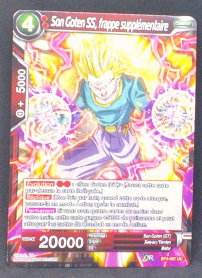 carte Dragon Ball Super Card Game Fr Colossal Warfare BT4-007 UC (2018) bandai songoten ss frappe supplémentaire dbscg 