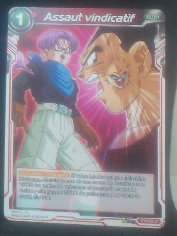 carte Dragon Ball Super Card Game Fr Colossal Warfare BT4-022 C (2018) Assaut vindicatif dbscg cardamehdz