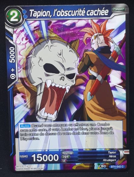 carte Dragon Ball Super Card Game Fr Colossal Warfare BT4-040 C (2018) bandai tapion l obscurité cachée dbscg cardamehdz