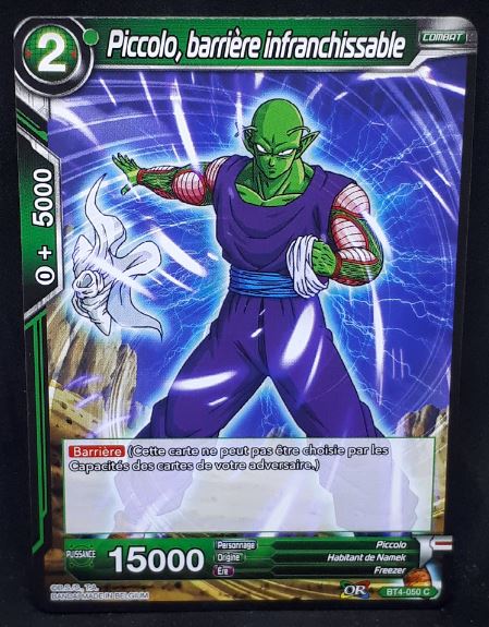 carte Dragon Ball Super Card Game Fr Colossal Warfare BT4-050 C (2018) bandai piccolo barriere infranchissable dbscg cardamehdz