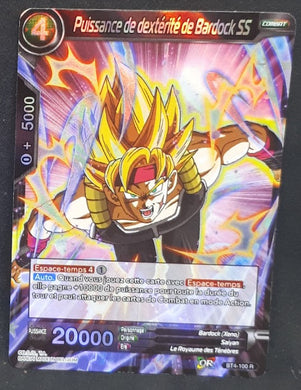 carte Dragon Ball Super Card Game Fr Colossal Warfare BT4-100 R (foil) puissance de dextérité de bardock ss dbscg