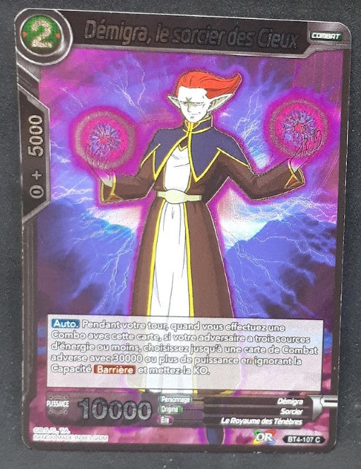 carte Dragon Ball Super Card Game Fr Colossal Warfare BT4-107 C (foil) démigra le sorcier des cieux dbscg 