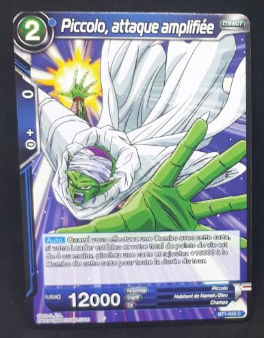 carte Dragon Ball Super Card Game Fr Galactic Battle BT1-045 C bandai piccolo attaque amplifiée dbscg