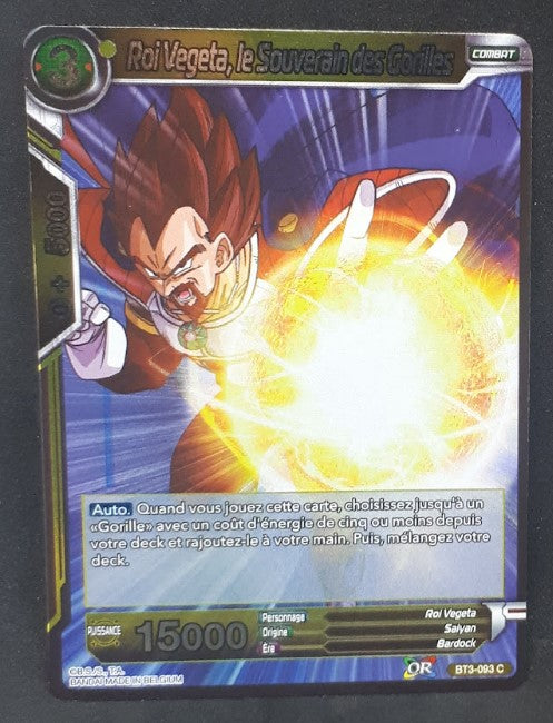 carte Dragon Ball Super Card Game Fr Les Mondes Croises BT3-093 C bandai roi vegeta le souverain des gorilles dbscg 