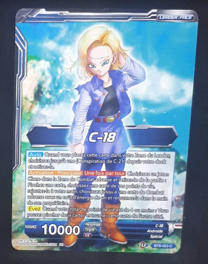carte Dragon Ball Super Card Game Fr Malicious Machinations BT8-023 C (2019) bandai C-18 dbscg