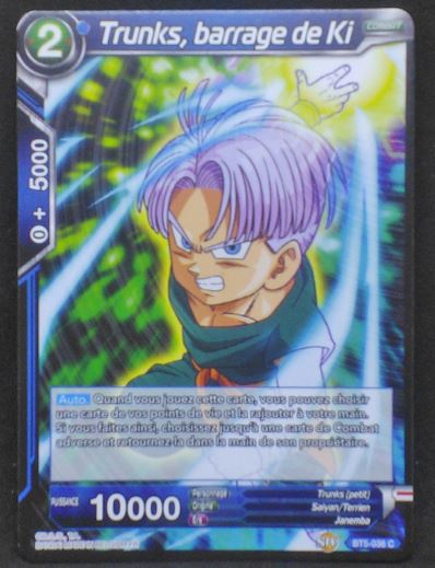 carte Dragon Ball Super Card Game Fr Miraculous Revival BT5-036 C (2018) bandai trunks barrage de ki dbscg 