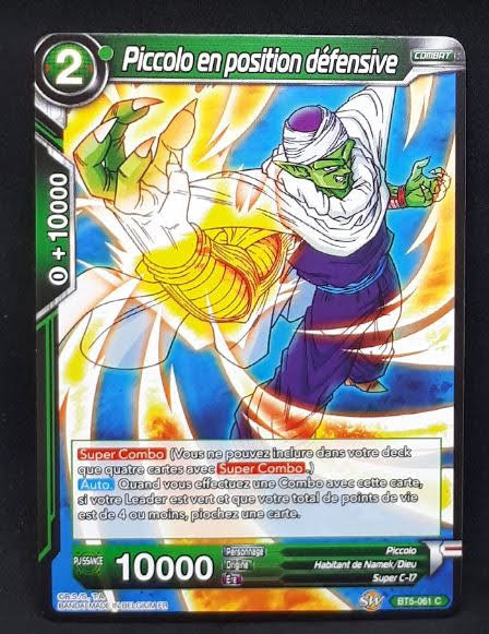 carte Dragon Ball Super Card Game Fr Miraculous Revival BT5-061 C (2018) bandai piccolo en position defensive dbscg 