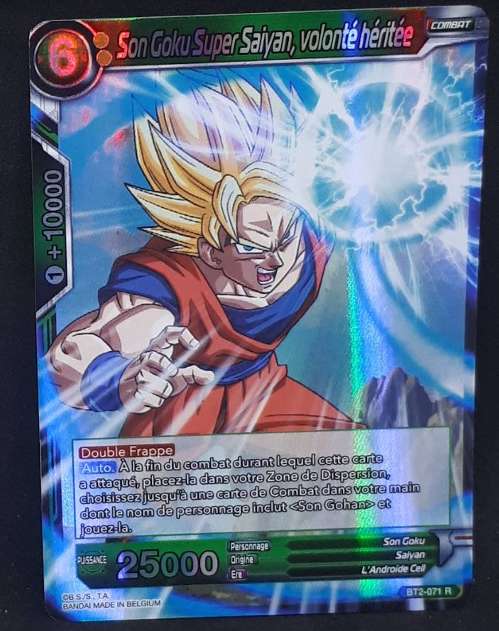 carte Dragon Ball Super Card Game Fr Part 2 Union Force BT2-071 R (foil) (2018) songoku super saiyan volonté heritée bandai dbscg