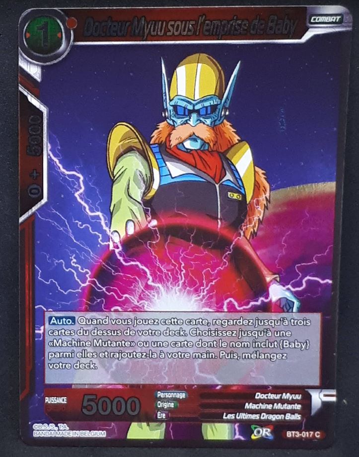 carte Dragon Ball Super Card Game Fr Part 3 BT3-017 C (foil) docteur myuu sous l emprise de baby bandai dbscg