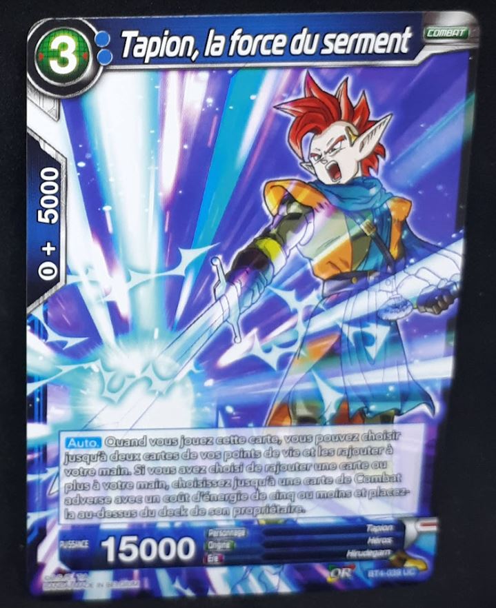 carte Dragon Ball Super Card Game Fr Part 4 Colossal Warfare BT4-039 UC (2018) tapion la force du serment bandai dbscg 