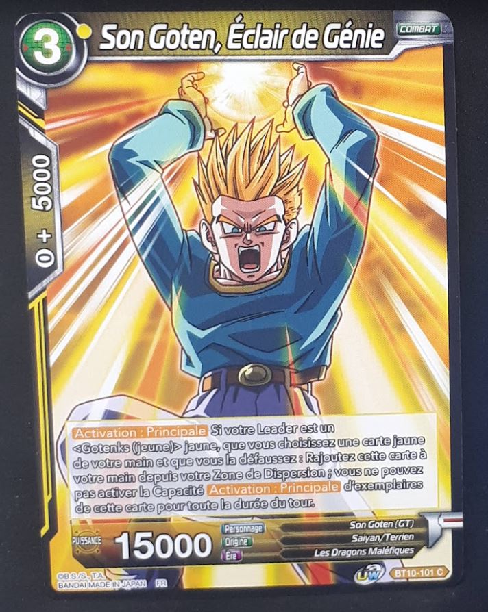 carte Dragon Ball Super Card Game Fr Rise of the Unison Warrior  BT10-101 C (2020) bandai songoten eclair de lune dbscg