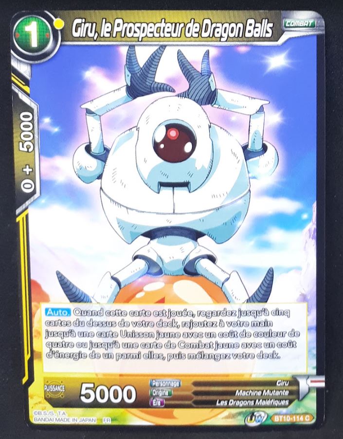 carte Dragon Ball Super Card Game Fr Rise of the Unison Warrior BT10-114 C (2020) bandai giru le prospecteur de dragon balls dbscg cardamehdz