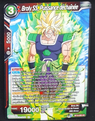carte Dragon Ball Super Card Game Fr Unison Warrior Series Set 04 BT13-025 UC (2021) bandai broly ss puissance déchainée dbscg