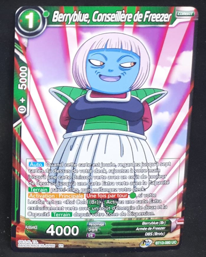 carte Dragon Ball Super Card Game Fr Unison Warrior Series Set 04 BT13-080 UC (2021) bandai berryblue conseillère de freezer dbscg 