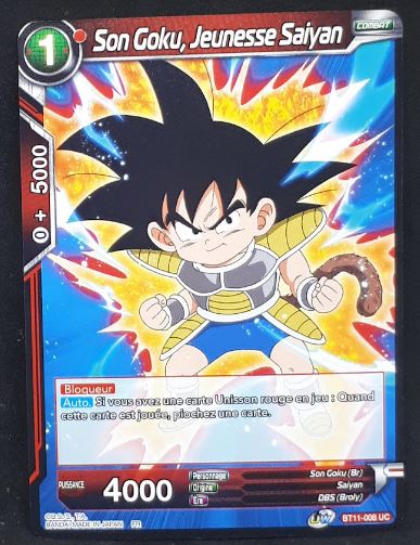 carte Dragon Ball Super Card Game Fr Unison Warrior Vermilion Bloodline BT11-008 C (2020) bandai songoku jeunesse saiyan dbscg