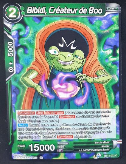 carte Dragon Ball Super Card Game Fr Unison Warrior Vermilion Bloodline BT11-072 C (2020) bandai bididi créateur de boo dbscg 