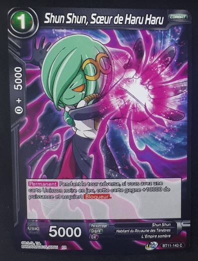 carte Dragon Ball Super Card Game Fr Unison Warrior Vermilion Bloodline BT11-143 C (2020) bandai shun shun soeur de haru haru dbscg