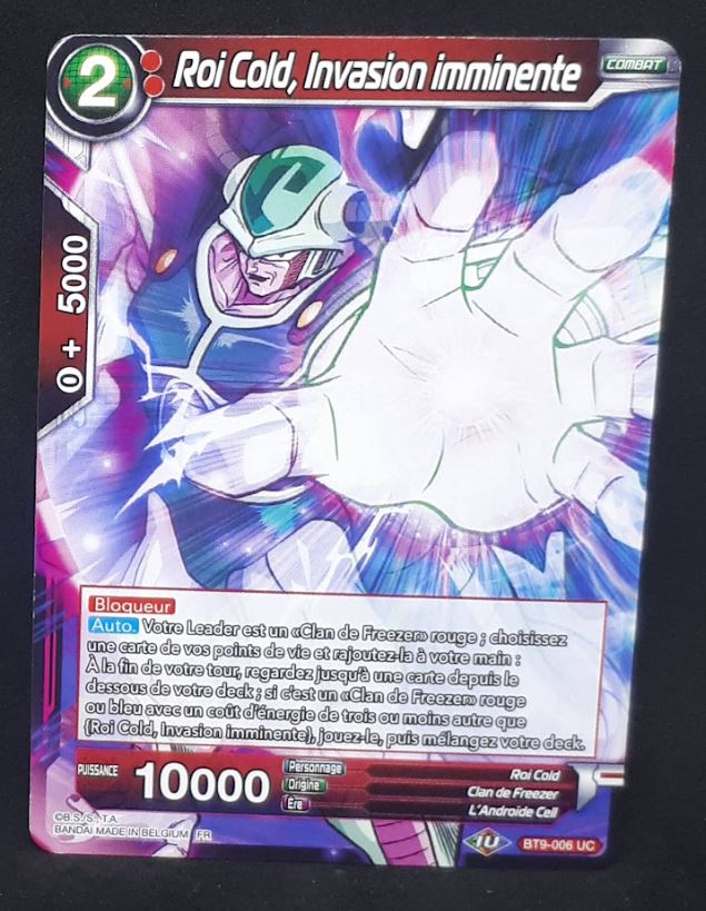 carte Dragon Ball Super Card Game Fr Universal Onslaught BT9-006 UC (2020) bandai roi cold invasion imminente dbscg