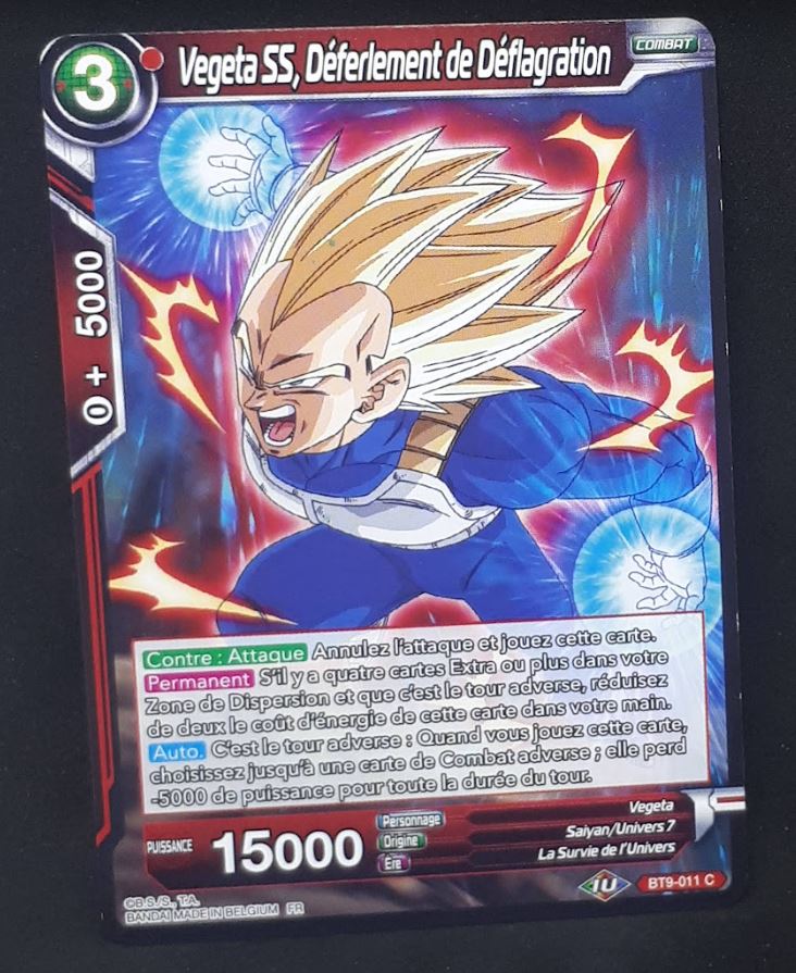 carte Dragon Ball Super Card Game Fr Universal Onslaught BT9-011 UC (2020) bandai vegeta ss deferlement de deflagration dbscg