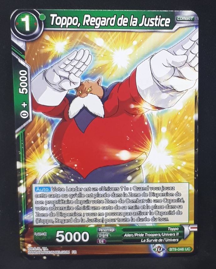 carte Dragon Ball Super Card Game Fr Universal Onslaught BT9-046 UC (2020) bandai toppo regard de la justice dbscg