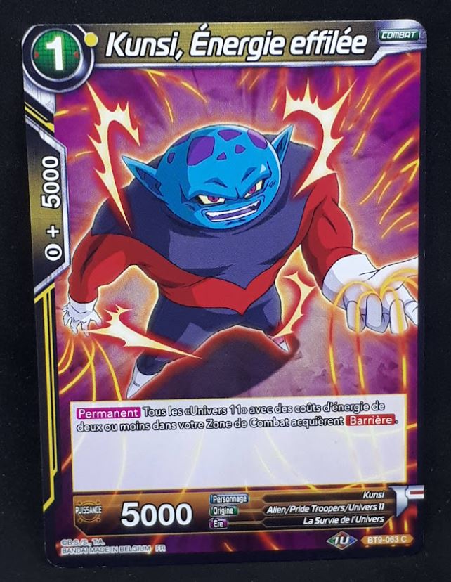 carte Dragon Ball Super Card Game Fr Universal Onslaught BT9-063 C (2020) bandai kunsi energie effilée dbscg