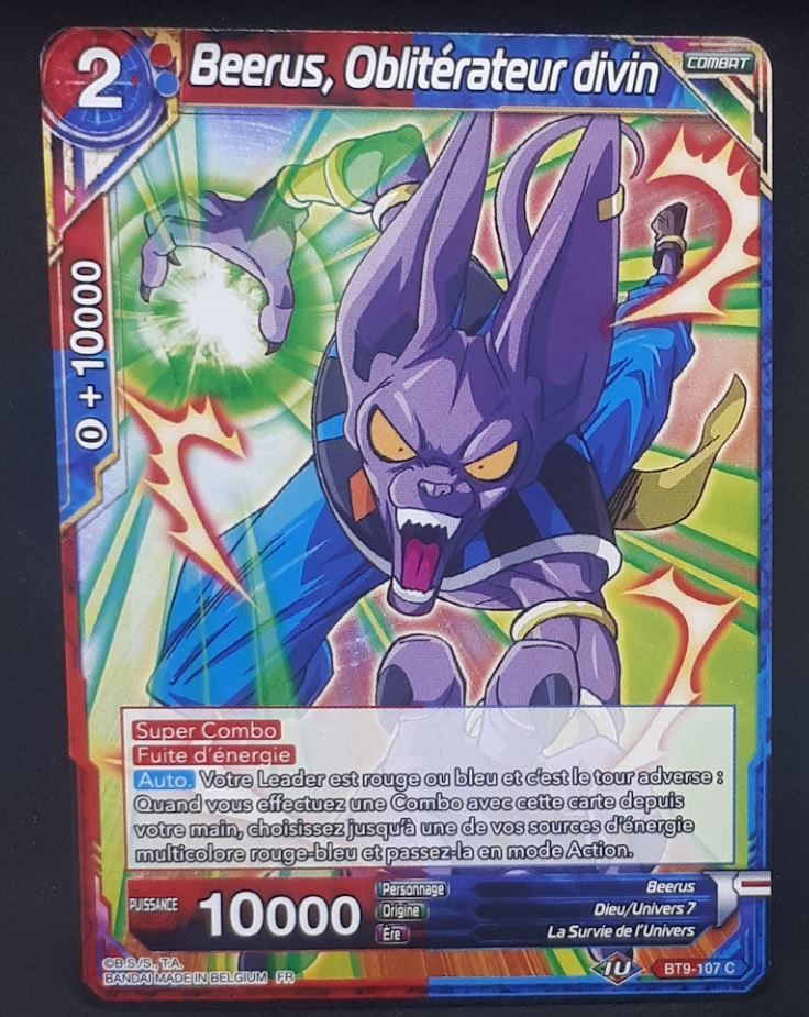 carte Dragon Ball Super Card Game Fr Universal Onslaught BT9-107 C (2020) bandai beerus obiliterateur divin dbscg